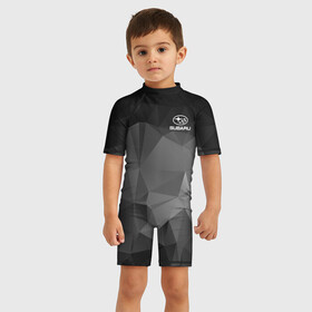 Детский купальный костюм 3D с принтом SUBARU SPORT в Екатеринбурге, Полиэстер 85%, Спандекс 15% | застежка на молнии на спине | subaru | марка | машины | субару