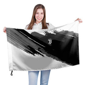Флаг 3D с принтом FC Juventus Original 2018 в Екатеринбурге, 100% полиэстер | плотность ткани — 95 г/м2, размер — 67 х 109 см. Принт наносится с одной стороны | football | soccer | ювентус