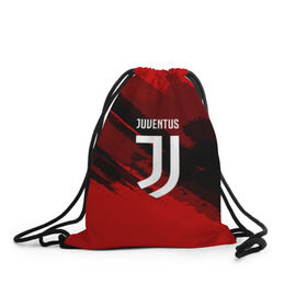 Рюкзак-мешок 3D с принтом JUVENTUS SPORT RED в Екатеринбурге, 100% полиэстер | плотность ткани — 200 г/м2, размер — 35 х 45 см; лямки — толстые шнурки, застежка на шнуровке, без карманов и подкладки | football | soccer | ювентус