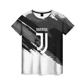 Женская футболка 3D с принтом JUVENTUS SPORT STYLE в Екатеринбурге, 100% полиэфир ( синтетическое хлопкоподобное полотно) | прямой крой, круглый вырез горловины, длина до линии бедер | football | soccer | ювентус