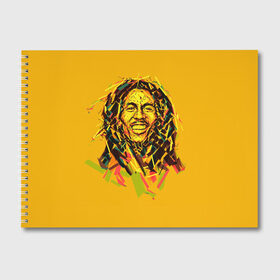 Альбом для рисования с принтом bob marley в Екатеринбурге, 100% бумага
 | матовая бумага, плотность 200 мг. | гитарист | марли | музыкант | неста | регги | роберт