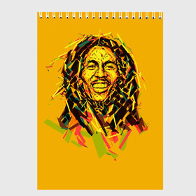 Скетчбук с принтом bob marley в Екатеринбурге, 100% бумага
 | 48 листов, плотность листов — 100 г/м2, плотность картонной обложки — 250 г/м2. Листы скреплены сверху удобной пружинной спиралью | гитарист | марли | музыкант | неста | регги | роберт