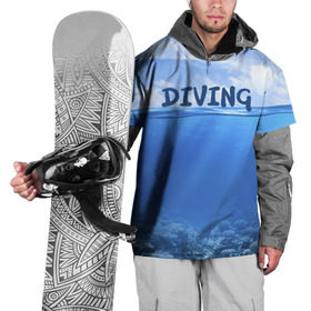Накидка на куртку 3D с принтом Дайвинг в Екатеринбурге, 100% полиэстер |  | coral reef | diver | diving | underwater | вода | водолаз | волна | дайвер | коралловые рифы | море | ныряние | океан | подводный мир