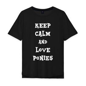 Мужская футболка хлопок Oversize с принтом Ponies в Екатеринбурге, 100% хлопок | свободный крой, круглый ворот, “спинка” длиннее передней части | Тематика изображения на принте: my little pony | дружба | мой маленький пони