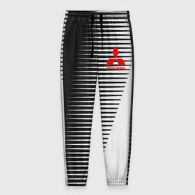 Мужские брюки 3D с принтом MITSUBISHI SPORT в Екатеринбурге, 100% полиэстер | манжеты по низу, эластичный пояс регулируется шнурком, по бокам два кармана без застежек, внутренняя часть кармана из мелкой сетки | Тематика изображения на принте:  машина | марка | митсубиси