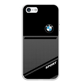 Чехол для iPhone 5/5S матовый с принтом BMW SPORT в Екатеринбурге, Силикон | Область печати: задняя сторона чехла, без боковых панелей | bmw | бмв | марка | машины