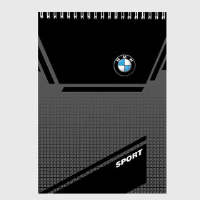 Скетчбук с принтом BMW SPORT в Екатеринбурге, 100% бумага
 | 48 листов, плотность листов — 100 г/м2, плотность картонной обложки — 250 г/м2. Листы скреплены сверху удобной пружинной спиралью | bmw | бмв | марка | машины