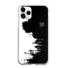 Чехол для iPhone 11 Pro Max матовый с принтом Arsenal uniform black 2018 в Екатеринбурге, Силикон |  | football | soccer | арсенал