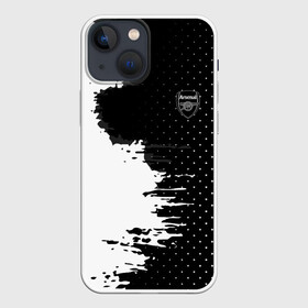 Чехол для iPhone 13 mini с принтом Arsenal uniform black 2018 в Екатеринбурге,  |  | football | soccer | арсенал