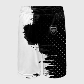 Детские спортивные шорты 3D с принтом Arsenal uniform black 2018 в Екатеринбурге,  100% полиэстер
 | пояс оформлен широкой мягкой резинкой, ткань тянется
 | Тематика изображения на принте: football | soccer | арсенал