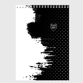 Скетчбук с принтом Arsenal uniform black 2018 в Екатеринбурге, 100% бумага
 | 48 листов, плотность листов — 100 г/м2, плотность картонной обложки — 250 г/м2. Листы скреплены сверху удобной пружинной спиралью | Тематика изображения на принте: football | soccer | арсенал