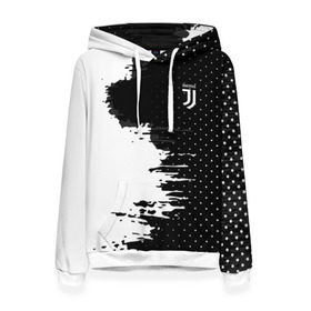 Женская толстовка 3D с принтом Juventus uniform black 2018 в Екатеринбурге, 100% полиэстер  | двухслойный капюшон со шнурком для регулировки, мягкие манжеты на рукавах и по низу толстовки, спереди карман-кенгуру с мягким внутренним слоем. | football | soccer | ювентус