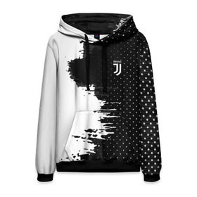 Мужская толстовка 3D с принтом Juventus uniform black 2018 в Екатеринбурге, 100% полиэстер | двухслойный капюшон со шнурком для регулировки, мягкие манжеты на рукавах и по низу толстовки, спереди карман-кенгуру с мягким внутренним слоем. | Тематика изображения на принте: football | soccer | ювентус