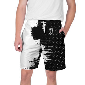 Мужские шорты 3D с принтом Juventus uniform black 2018 в Екатеринбурге,  полиэстер 100% | прямой крой, два кармана без застежек по бокам. Мягкая трикотажная резинка на поясе, внутри которой широкие завязки. Длина чуть выше колен | football | soccer | ювентус
