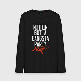 Мужской лонгслив хлопок с принтом Nothin but a gangsta party в Екатеринбурге, 100% хлопок |  | 