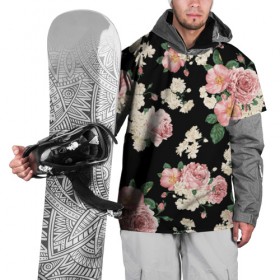 Накидка на куртку 3D с принтом Flowers Pattern в Екатеринбурге, 100% полиэстер |  | 