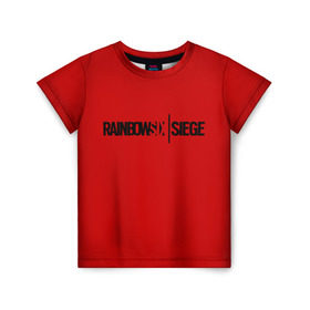 Детская футболка 3D с принтом RAINBOW SIX SIEGE OUTBREAK в Екатеринбурге, 100% гипоаллергенный полиэфир | прямой крой, круглый вырез горловины, длина до линии бедер, чуть спущенное плечо, ткань немного тянется | Тематика изображения на принте: 
