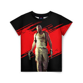 Детская футболка 3D с принтом Max Payne в Екатеринбурге, 100% гипоаллергенный полиэфир | прямой крой, круглый вырез горловины, длина до линии бедер, чуть спущенное плечо, ткань немного тянется | Тематика изображения на принте: game | gta | max | payne | rockstar | игра | макс | пэйн