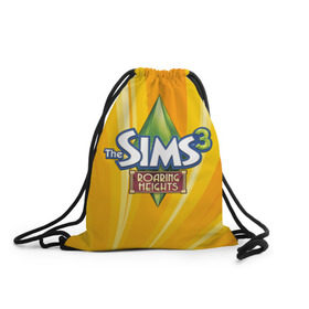 Рюкзак-мешок 3D с принтом The Sims в Екатеринбурге, 100% полиэстер | плотность ткани — 200 г/м2, размер — 35 х 45 см; лямки — толстые шнурки, застежка на шнуровке, без карманов и подкладки | игра | онлайн | симс | симулятор