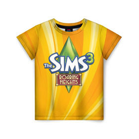 Детская футболка 3D с принтом The Sims в Екатеринбурге, 100% гипоаллергенный полиэфир | прямой крой, круглый вырез горловины, длина до линии бедер, чуть спущенное плечо, ткань немного тянется | игра | онлайн | симс | симулятор