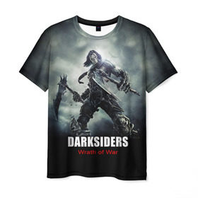 Мужская футболка 3D с принтом Darksiders: Wrath of War в Екатеринбурге, 100% полиэфир | прямой крой, круглый вырез горловины, длина до линии бедер | 