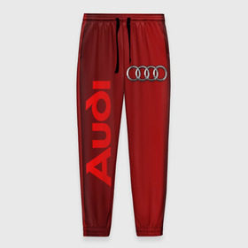 Мужские брюки 3D с принтом Audi в Екатеринбурге, 100% полиэстер | манжеты по низу, эластичный пояс регулируется шнурком, по бокам два кармана без застежек, внутренняя часть кармана из мелкой сетки | Тематика изображения на принте: audi | автомобиль | ауди | кольца | лого