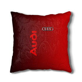 Подушка 3D с принтом Audi в Екатеринбурге, наволочка – 100% полиэстер, наполнитель – холлофайбер (легкий наполнитель, не вызывает аллергию). | состоит из подушки и наволочки. Наволочка на молнии, легко снимается для стирки | audi | автомобиль | ауди | кольца | лого