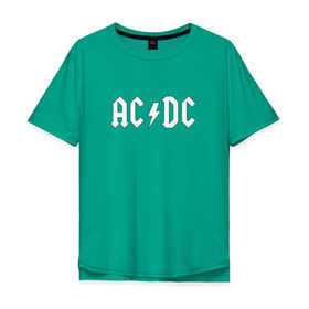 Мужская футболка хлопок Oversize с принтом AC/DC в Екатеринбурге, 100% хлопок | свободный крой, круглый ворот, “спинка” длиннее передней части | ac dc | acdc | high voltage | ангус | металл | рок | фсвс | эй си ди си | эйсидиси | янг