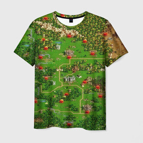 Мужская футболка 3D с принтом Карта в Екатеринбурге, 100% полиэфир | прямой крой, круглый вырез горловины, длина до линии бедер | game | heroes | maps | герои | игромания | игры | карты