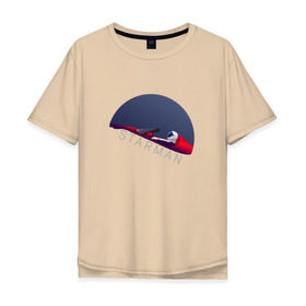 Мужская футболка хлопок Oversize с принтом starman в Екатеринбурге, 100% хлопок | свободный крой, круглый ворот, “спинка” длиннее передней части | spacex | tesla | илон маск | маск | спейс икс | тесла