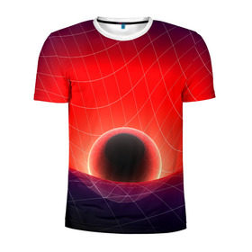 Мужская футболка 3D спортивная с принтом Космическая планета в Екатеринбурге, 100% полиэстер с улучшенными характеристиками | приталенный силуэт, круглая горловина, широкие плечи, сужается к линии бедра | nebula | space | star | астрономия | вселенная | звезды | космический | космос | планеты