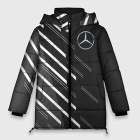 Женская зимняя куртка 3D с принтом MERCEDES BENZ SPORT в Екатеринбурге, верх — 100% полиэстер; подкладка — 100% полиэстер; утеплитель — 100% полиэстер | длина ниже бедра, силуэт Оверсайз. Есть воротник-стойка, отстегивающийся капюшон и ветрозащитная планка. 

Боковые карманы с листочкой на кнопках и внутренний карман на молнии | amg | auto | mercedes | sport | авто | автомобиль | автомобильные | амг | бренд | марка | машины | мерседес | спорт