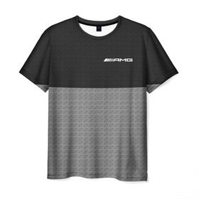 Мужская футболка 3D с принтом AMG SPORT в Екатеринбурге, 100% полиэфир | прямой крой, круглый вырез горловины, длина до линии бедер | mercedes | марка | машины | мерседес
