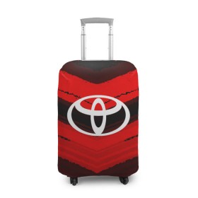 Чехол для чемодана 3D с принтом Toyota sport abstract 2018 в Екатеринбурге, 86% полиэфир, 14% спандекс | двустороннее нанесение принта, прорези для ручек и колес | 