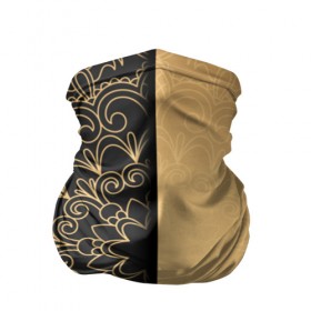 Бандана-труба 3D с принтом Черное золото в Екатеринбурге, 100% полиэстер, ткань с особыми свойствами — Activecool | плотность 150‒180 г/м2; хорошо тянется, но сохраняет форму | абстракция | узор