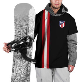 Накидка на куртку 3D с принтом Atletico Madrid Line Edition в Екатеринбурге, 100% полиэстер |  | атлетико мадрид | эмблема