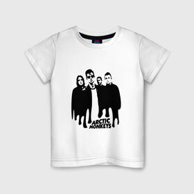Детская футболка хлопок с принтом Группа Arctic Monkeys в Екатеринбурге, 100% хлопок | круглый вырез горловины, полуприлегающий силуэт, длина до линии бедер | 