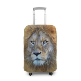 Чехол для чемодана 3D с принтом Лев в Екатеринбурге, 86% полиэфир, 14% спандекс | двустороннее нанесение принта, прорези для ручек и колес | голова | животные | кошка | лев | львица | природа | хищник
