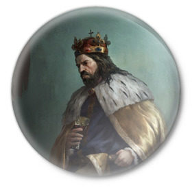 Значок с принтом Kingdom Come: Deliverance в Екатеринбурге,  металл | круглая форма, металлическая застежка в виде булавки | 