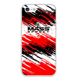 Чехол для iPhone 5/5S матовый с принтом Mass Effect в Екатеринбурге, Силикон | Область печати: задняя сторона чехла, без боковых панелей | n7 | shepard | галактика | жнец | космос | краска | краски | масс | нормандия | планета | шепард | эффект