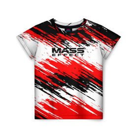 Детская футболка 3D с принтом Mass Effect в Екатеринбурге, 100% гипоаллергенный полиэфир | прямой крой, круглый вырез горловины, длина до линии бедер, чуть спущенное плечо, ткань немного тянется | n7 | shepard | галактика | жнец | космос | краска | краски | масс | нормандия | планета | шепард | эффект