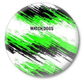 Значок с принтом Watch Dogs в Екатеринбурге,  металл | круглая форма, металлическая застежка в виде булавки | ded | dedsec | sec | watch dogs | watchdogs | дедсек | дэдсек