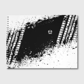 Альбом для рисования с принтом Mazda brand motors в Екатеринбурге, 100% бумага
 | матовая бумага, плотность 200 мг. | Тематика изображения на принте: auto | automobile | car | machine | mazda | motor | motor car | sport car | автомашина | легковой автомобиль | мазда | спортивный автомобиль | тачка