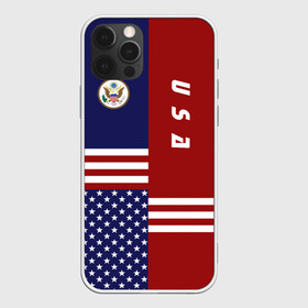 Чехол для iPhone 12 Pro с принтом USA (США) в Екатеринбурге, силикон | область печати: задняя сторона чехла, без боковых панелей | us | usa | америка | американец | американка | американцы | америки | герб | доллар | знак | надпись | патриот | полосы | символ | соединенные | страна | сша | флаг | флага | цвета | штаты