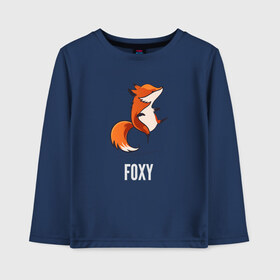 Детский лонгслив хлопок с принтом Лиса в Екатеринбурге, 100% хлопок | круглый вырез горловины, полуприлегающий силуэт, длина до линии бедер | fox | foxy | лис | лиса | лисица | лисичка | лисы | с лисой | танцующая | фокс