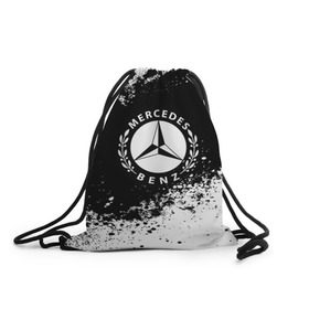 Рюкзак-мешок 3D с принтом Mercedes abstract sport в Екатеринбурге, 100% полиэстер | плотность ткани — 200 г/м2, размер — 35 х 45 см; лямки — толстые шнурки, застежка на шнуровке, без карманов и подкладки | auto | automobile | car | machine | mercedes | motor | motor car | sport car | автомашина | бренд | легковой автомобиль | марка | спортивный автомобиль | тачка