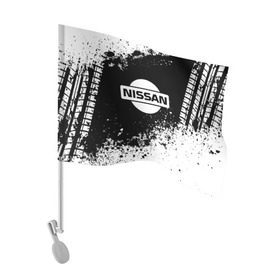 Флаг для автомобиля с принтом Nissan abstract sport в Екатеринбурге, 100% полиэстер | Размер: 30*21 см | motor | nissan | авто | лого | машина | ниссан | тачка