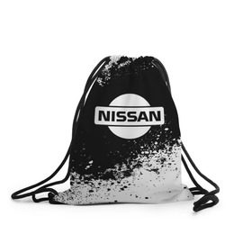 Рюкзак-мешок 3D с принтом Nissan abstract sport в Екатеринбурге, 100% полиэстер | плотность ткани — 200 г/м2, размер — 35 х 45 см; лямки — толстые шнурки, застежка на шнуровке, без карманов и подкладки | motor | nissan | авто | лого | машина | ниссан | тачка