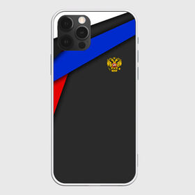 Чехол для iPhone 12 Pro Max с принтом RUSSIA SPORT в Екатеринбурге, Силикон |  | russia | sport | белый | герб | двуглавый орел | красный | патриот | россия | синий | спорт | спортивные | триколор | униформа