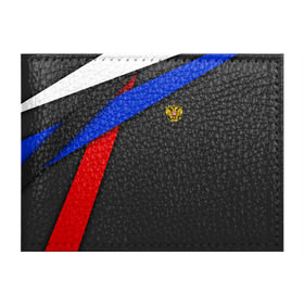 Обложка для студенческого билета с принтом RUSSIA SPORT в Екатеринбурге, натуральная кожа | Размер: 11*8 см; Печать на всей внешней стороне | russia | sport | белый | герб | двуглавый орел | красный | патриот | россия | синий | спорт | спортивные | триколор | униформа